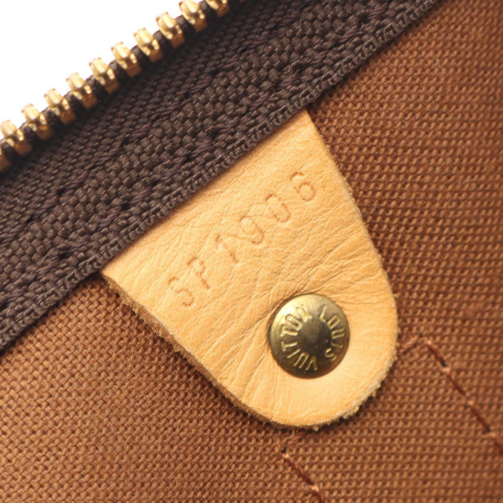 Louis Vuitton Brown Coated Canvas Leather Monogram Boston Bag