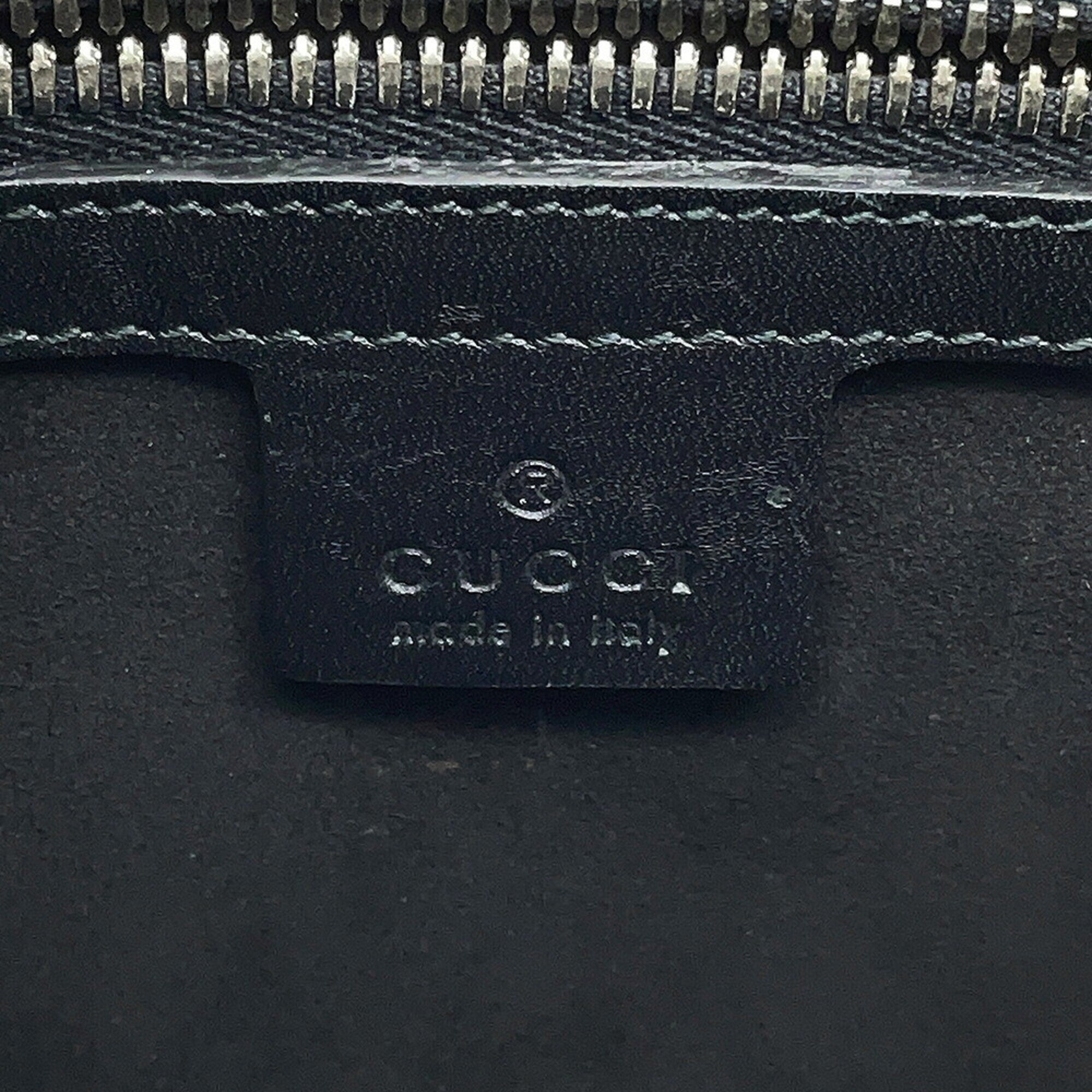 Gucci Black Multi-Color Leather Clutch Bag Handbag Pouch (Pre-Owned)
