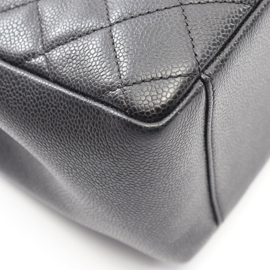 Chanel Black Grained Calfskin Handbag Tote Bag