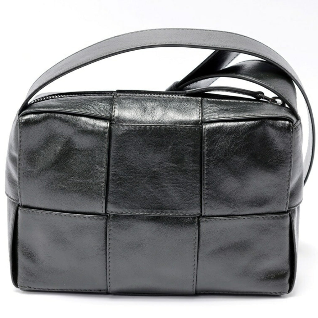Bottega Veneta Dark Green Leather Shoulder Bag