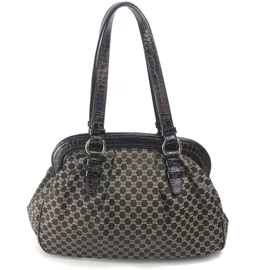 Celine Brown Leather Shoulder Bag