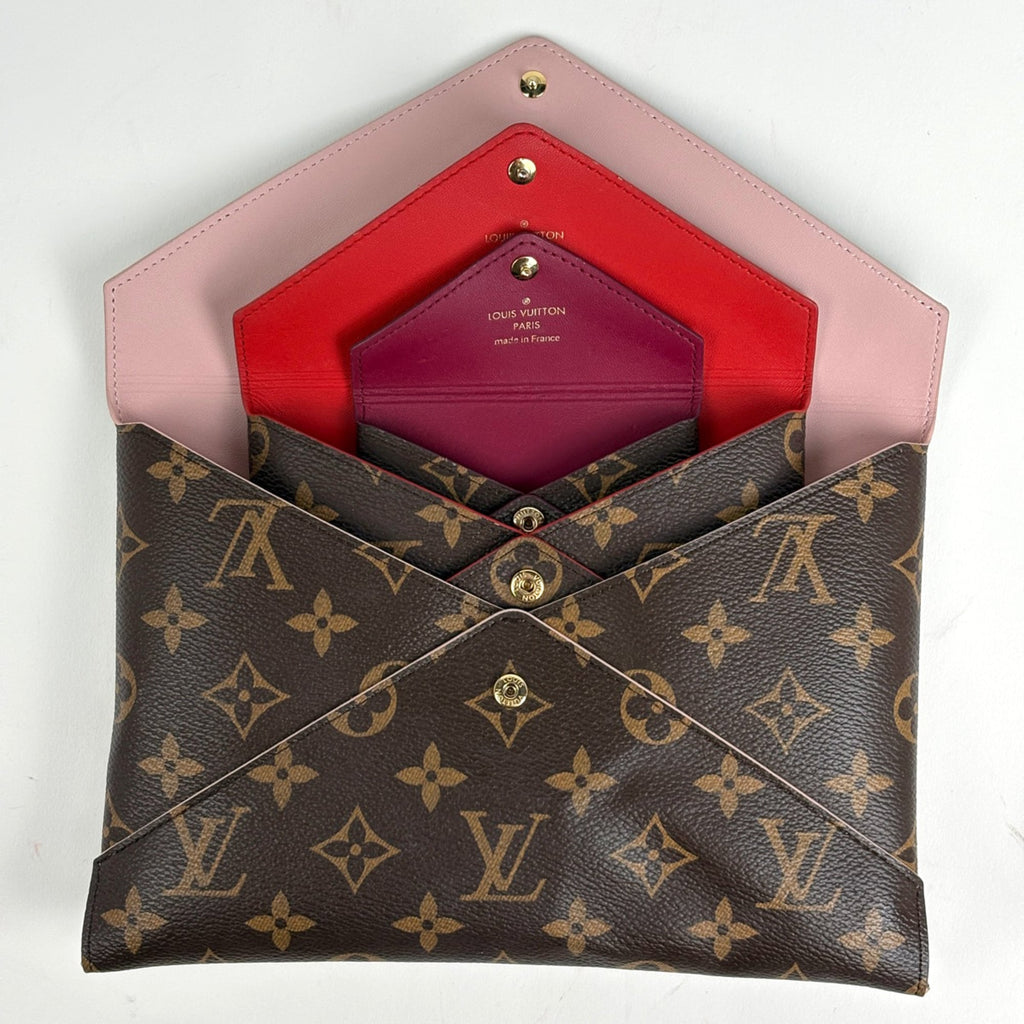Louis Vuitton Brown Monogram Clutch Bag Pochette Pouch