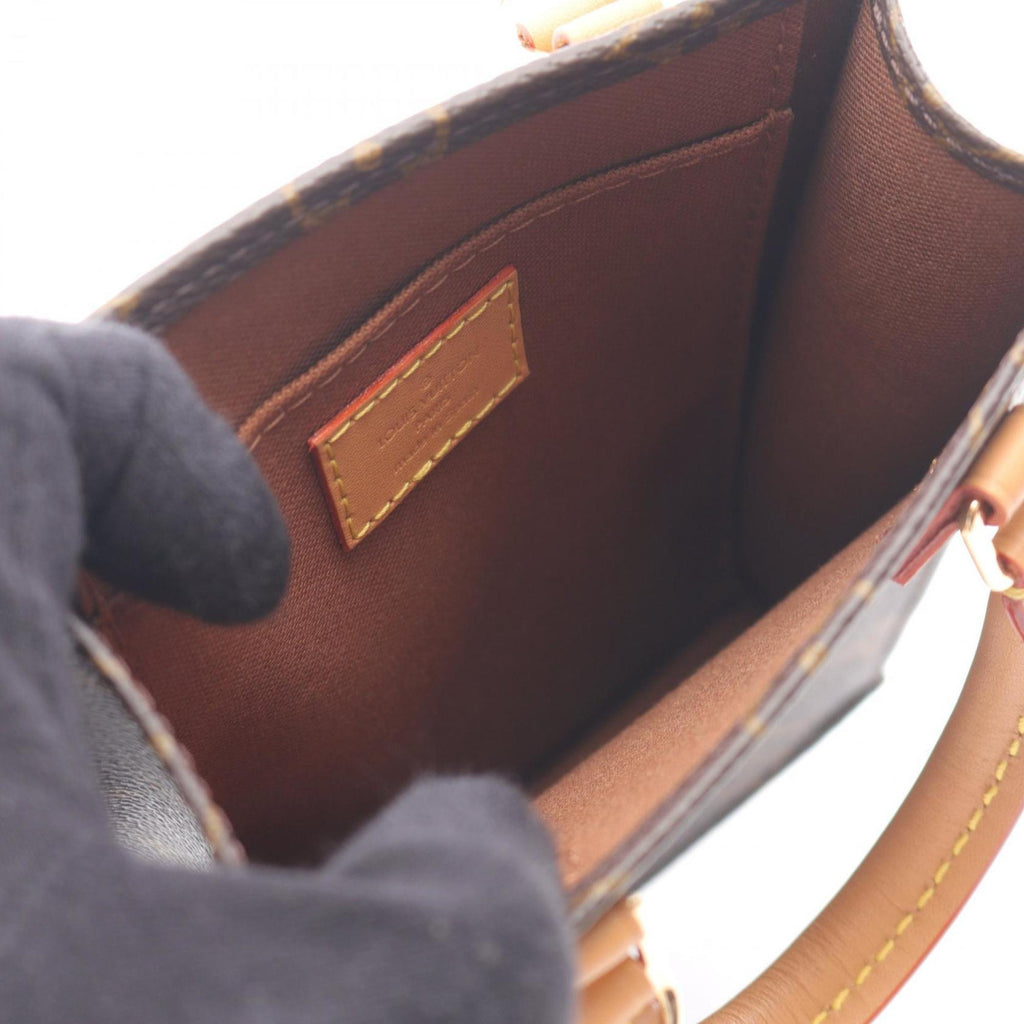 Louis Vuitton Brown Coated Canvas Leather Handbag