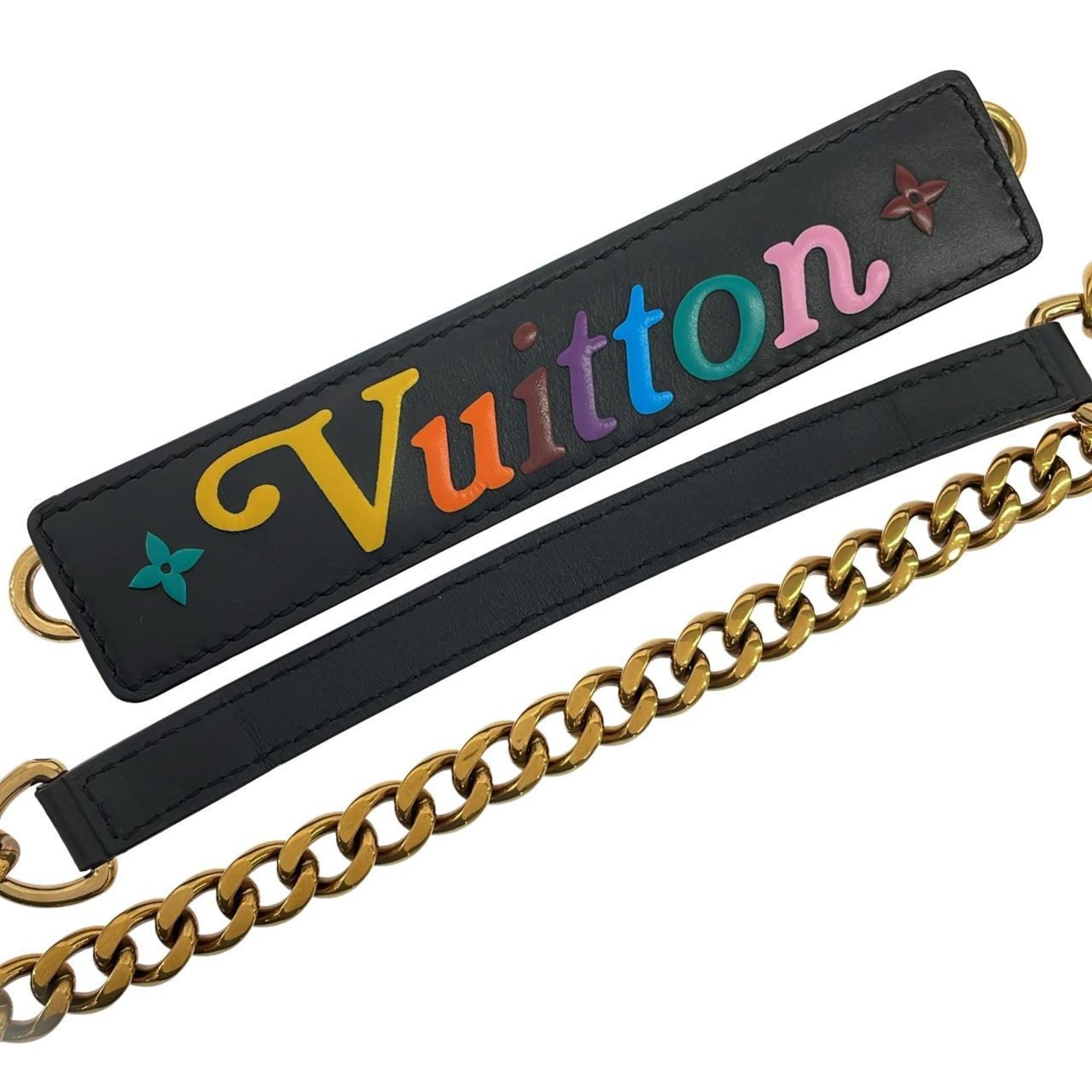 Louis Vuitton Black Leather Shoulder Bag