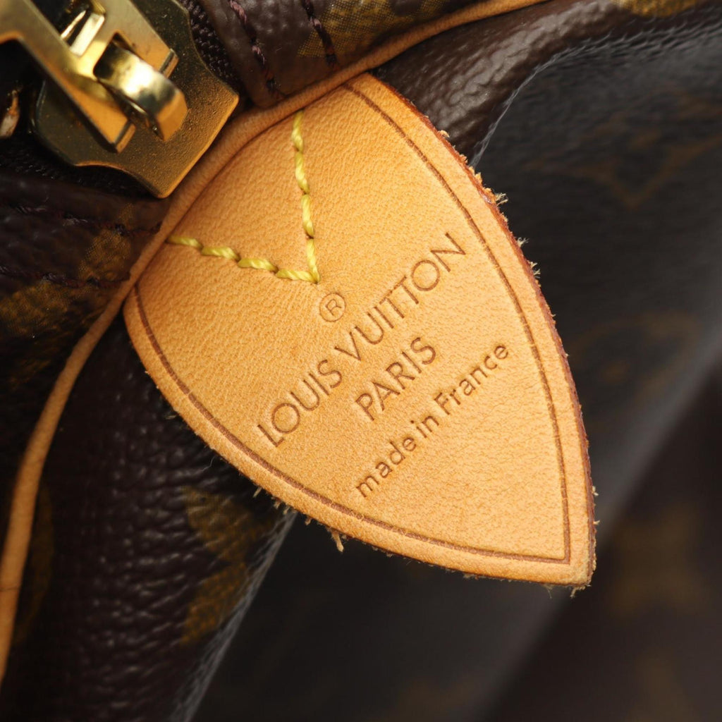 Louis Vuitton Brown Monogram Coated Canvas Leather Boston Bag