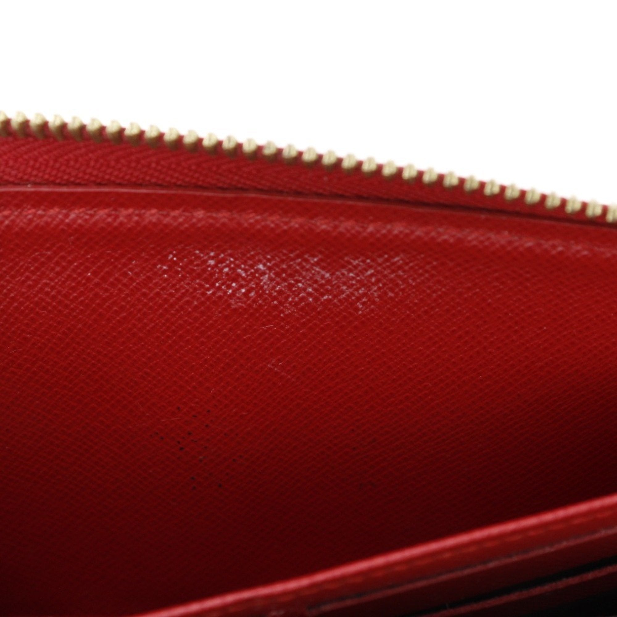 Louis Vuitton Monogram Brown Cerise Red Color Monogram Long Wallet
