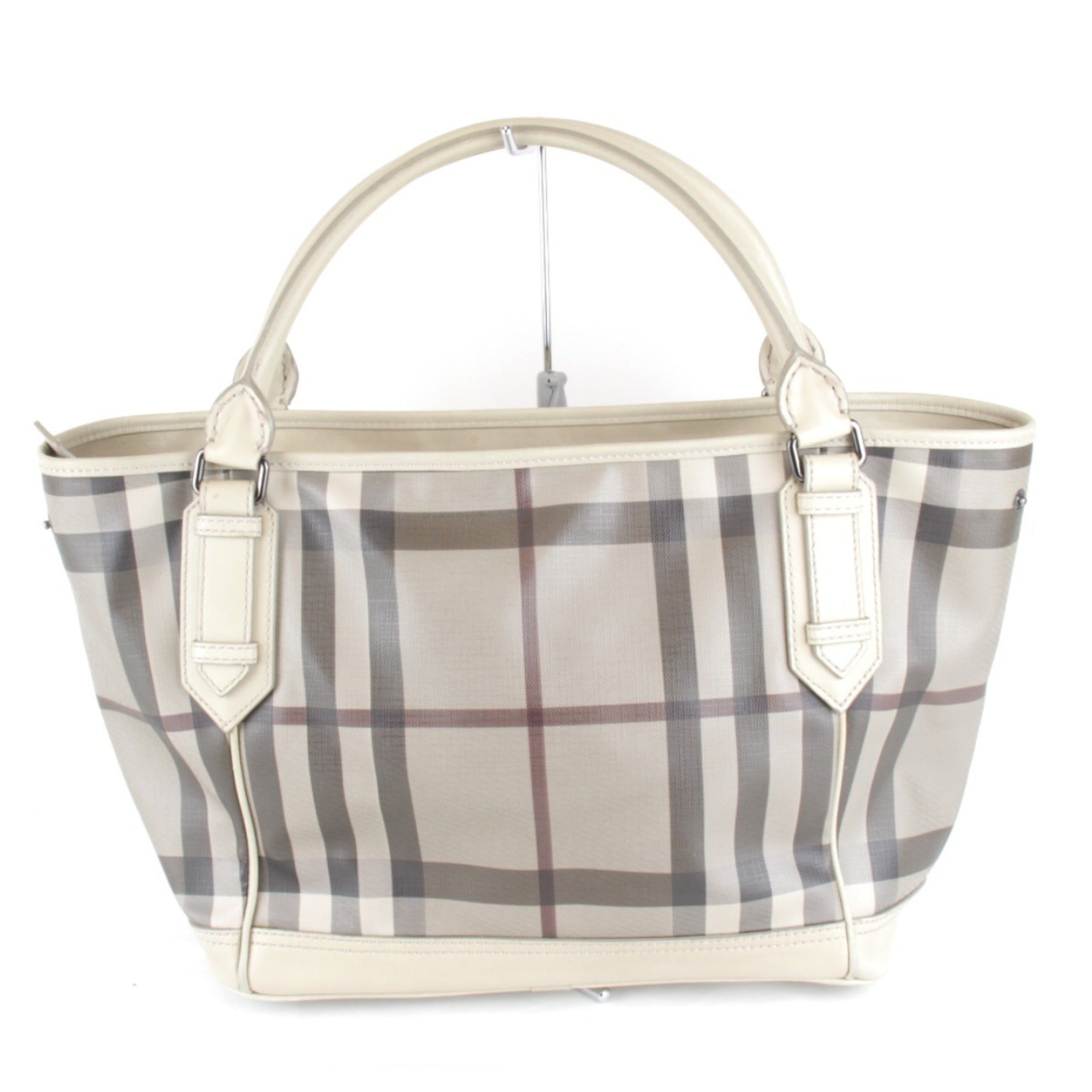 Burberry Beige Pvc Handbag Tote Bag