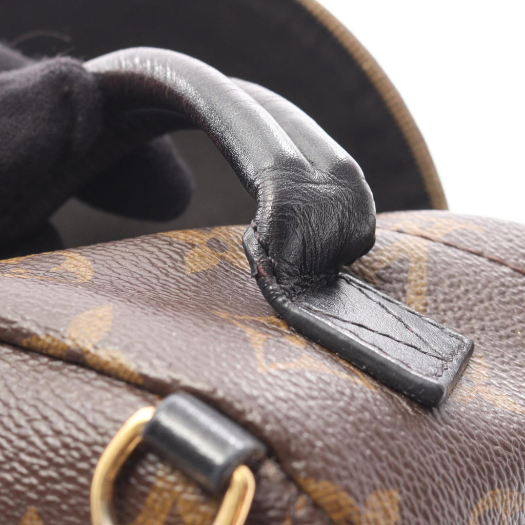 Louis Vuitton Black Brown Coated Canvas Leather Backpack
