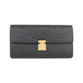 Louis Vuitton Black Leather Long Wallet