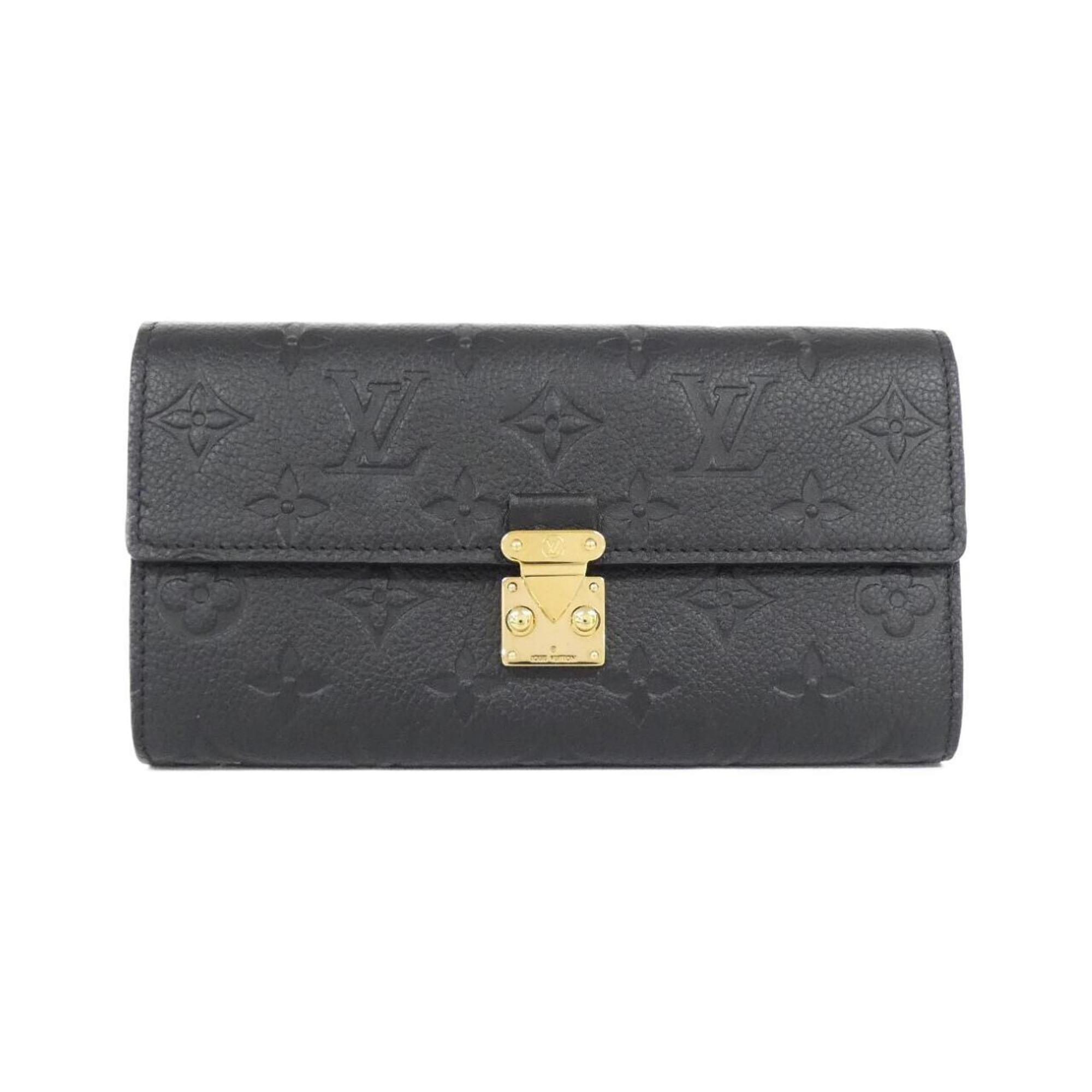 Louis Vuitton Black Leather Long Wallet