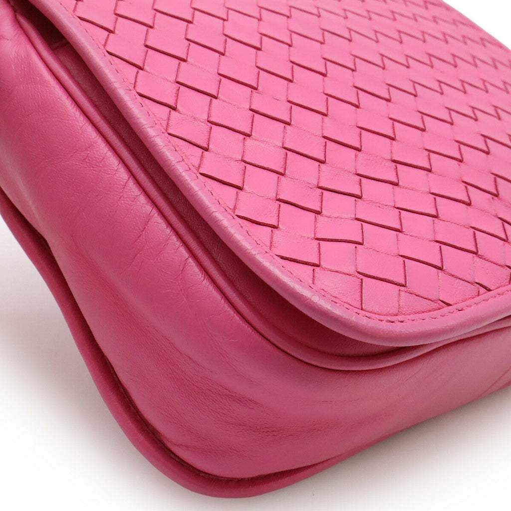 Bottega Veneta Pink Intrecciato Pochette Shoulder Bag