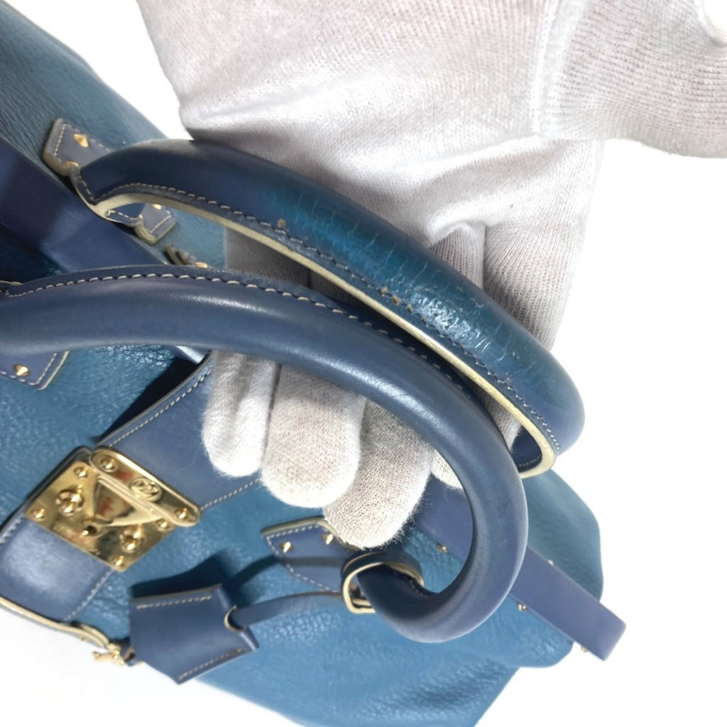 Louis Vuitton Suhali Blue Suhali Leather Handbag Tote Bag