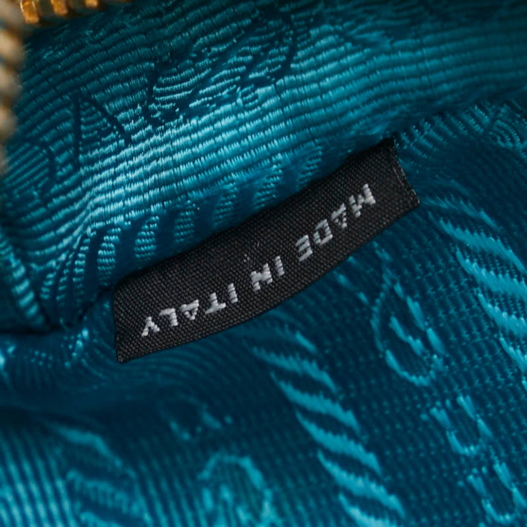 Prada Blue Leather Shoulder Bag