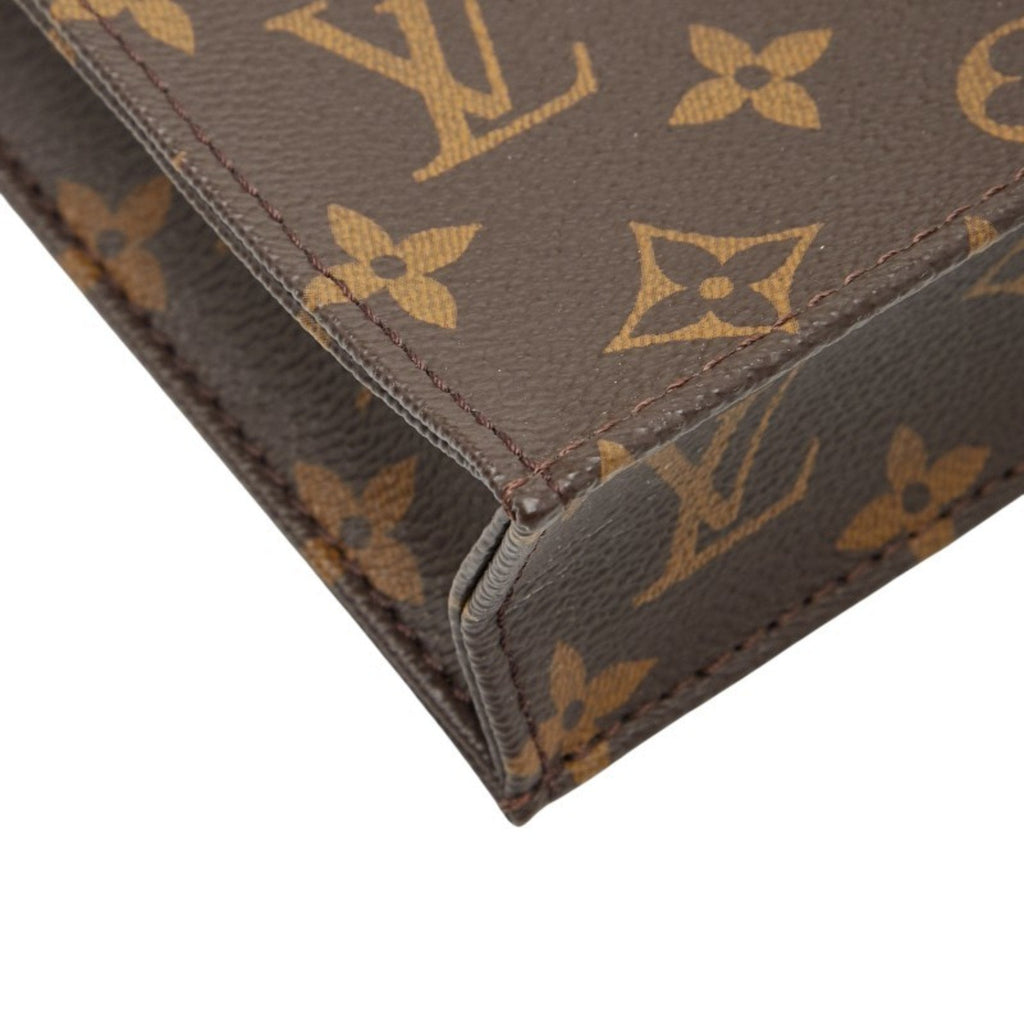 Louis Vuitton Brown Pvc Leather Handbag Shoulder Bag