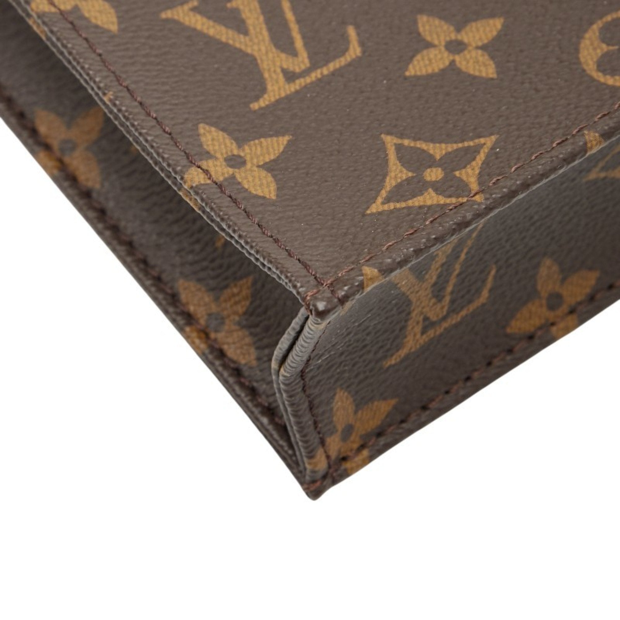 Louis Vuitton Brown Pvc Leather Handbag Shoulder Bag