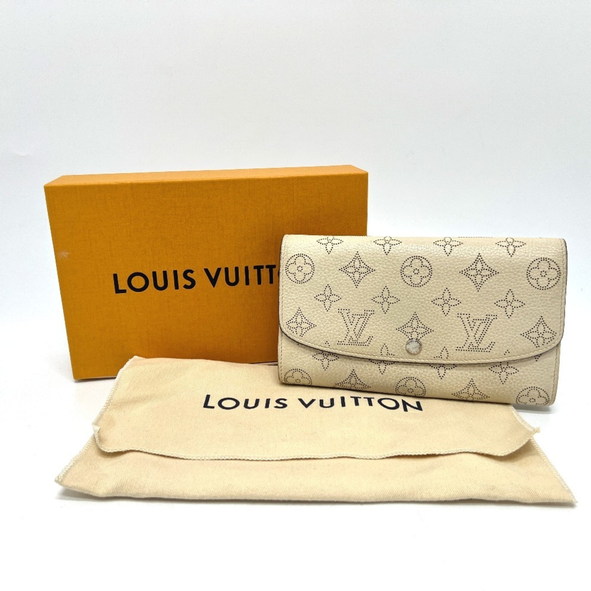 Louis Vuitton White Leather Long Wallet