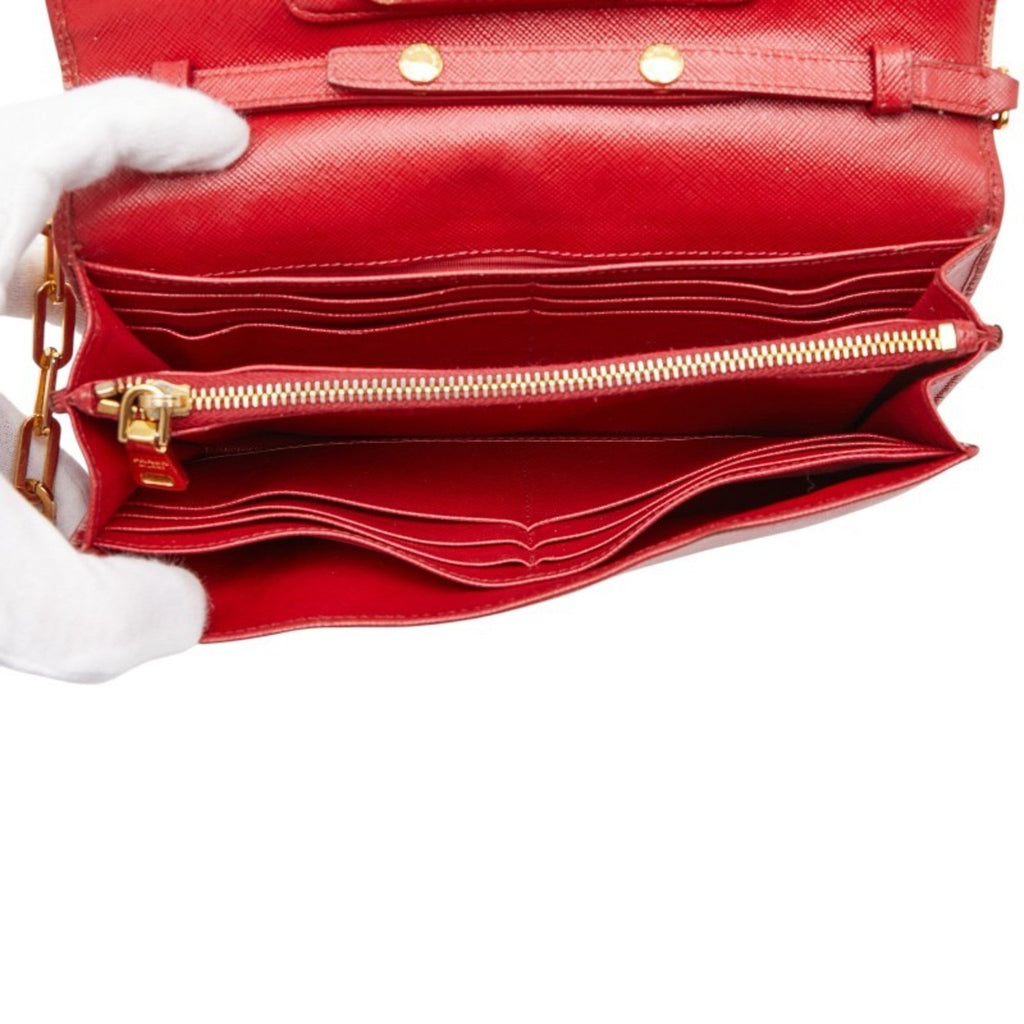 Prada Red Color Leather Shoulder Bag