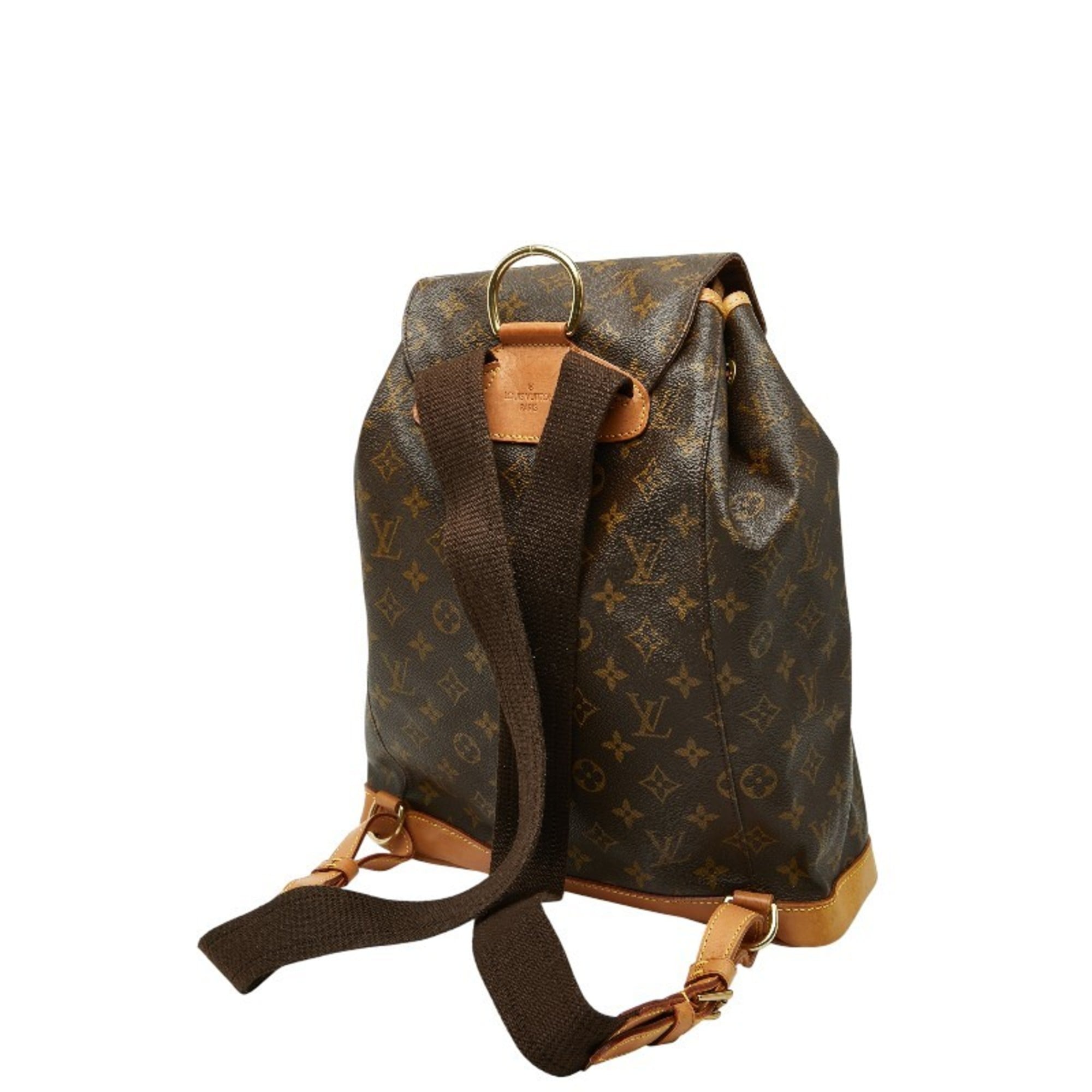 Louis Vuitton Brown Pvc Leather Backpack