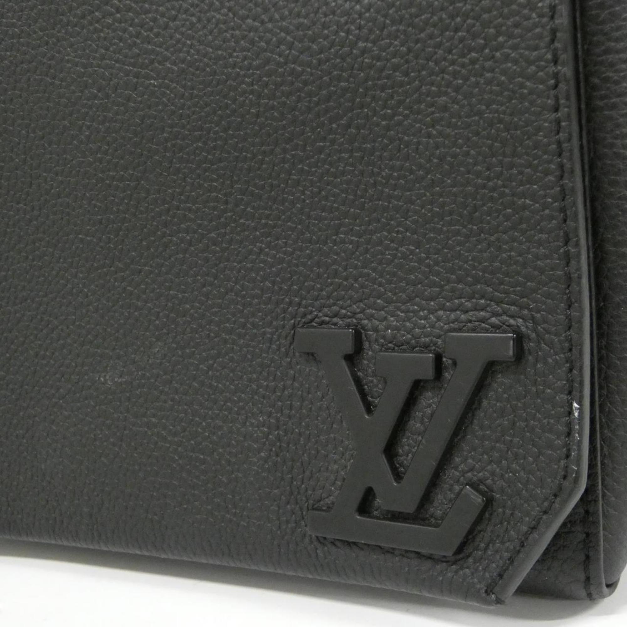 Louis Vuitton Black Leather Shoulder Bag