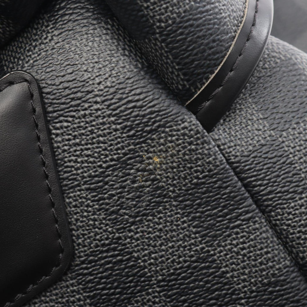 Louis Vuitton Black Coated Canvas Leather Backpack
