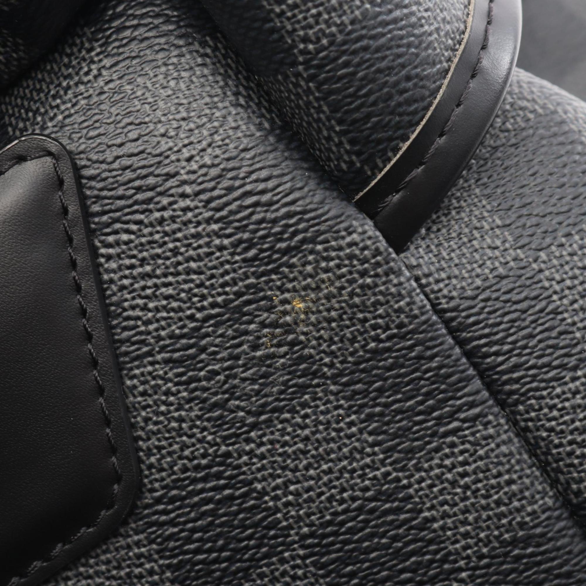 Louis Vuitton Black Coated Canvas Leather Backpack