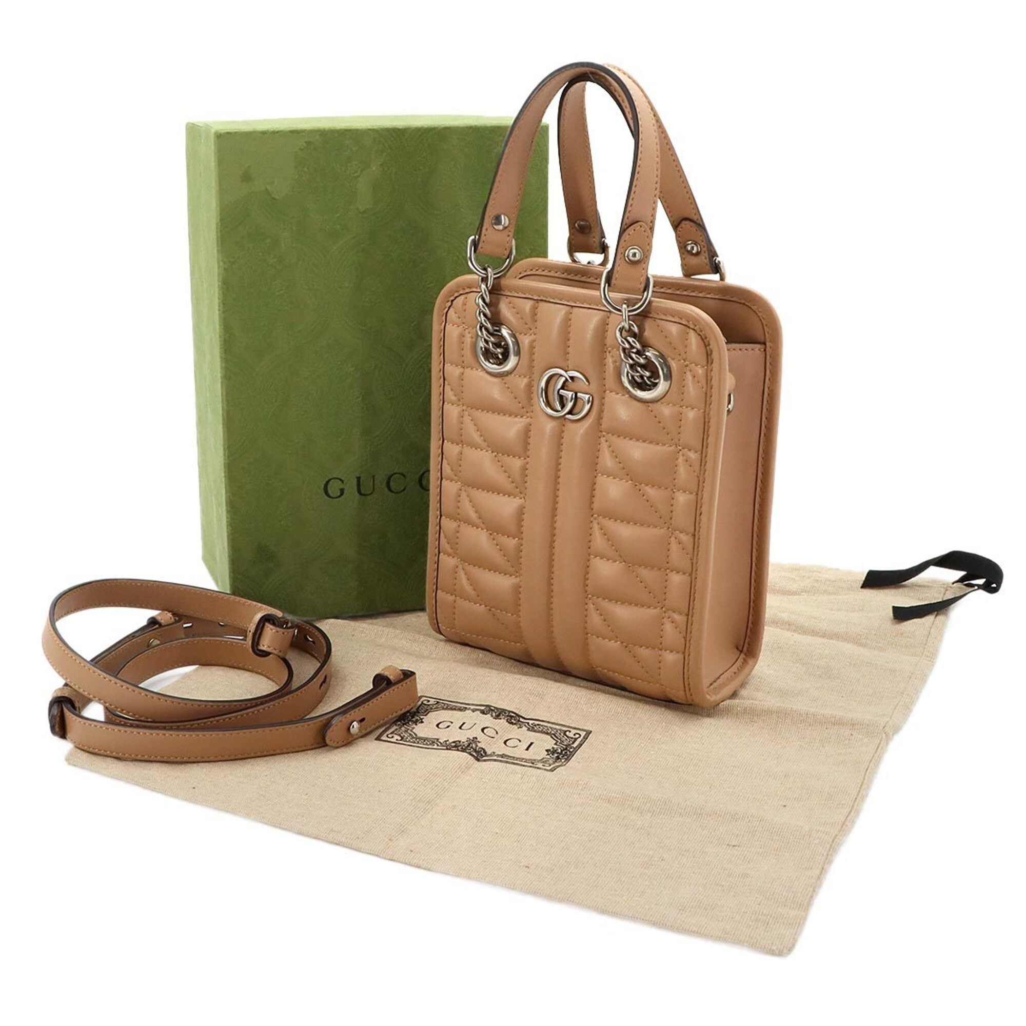 Gucci Beige Leather Handbag (Pre-Owned)