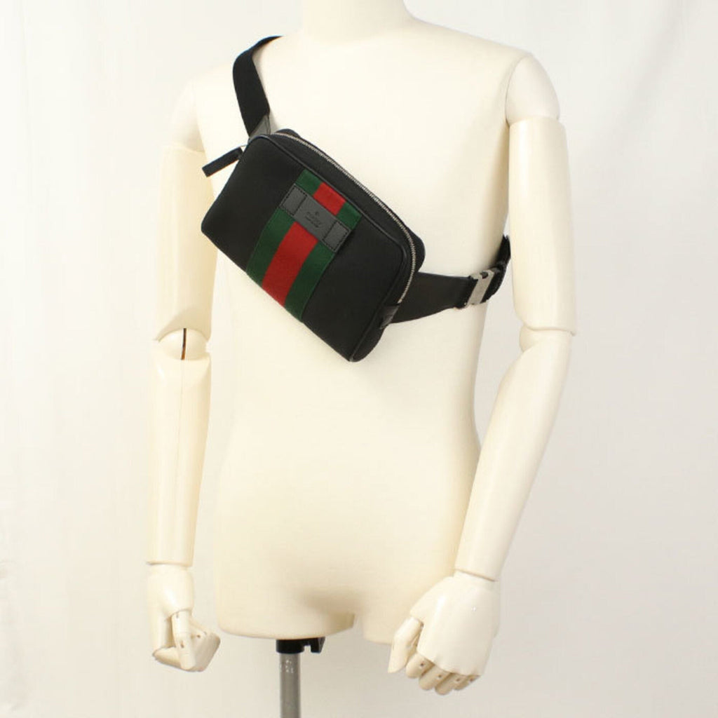 Gucci Black Canvas Sling Bag (Pre-Owned)