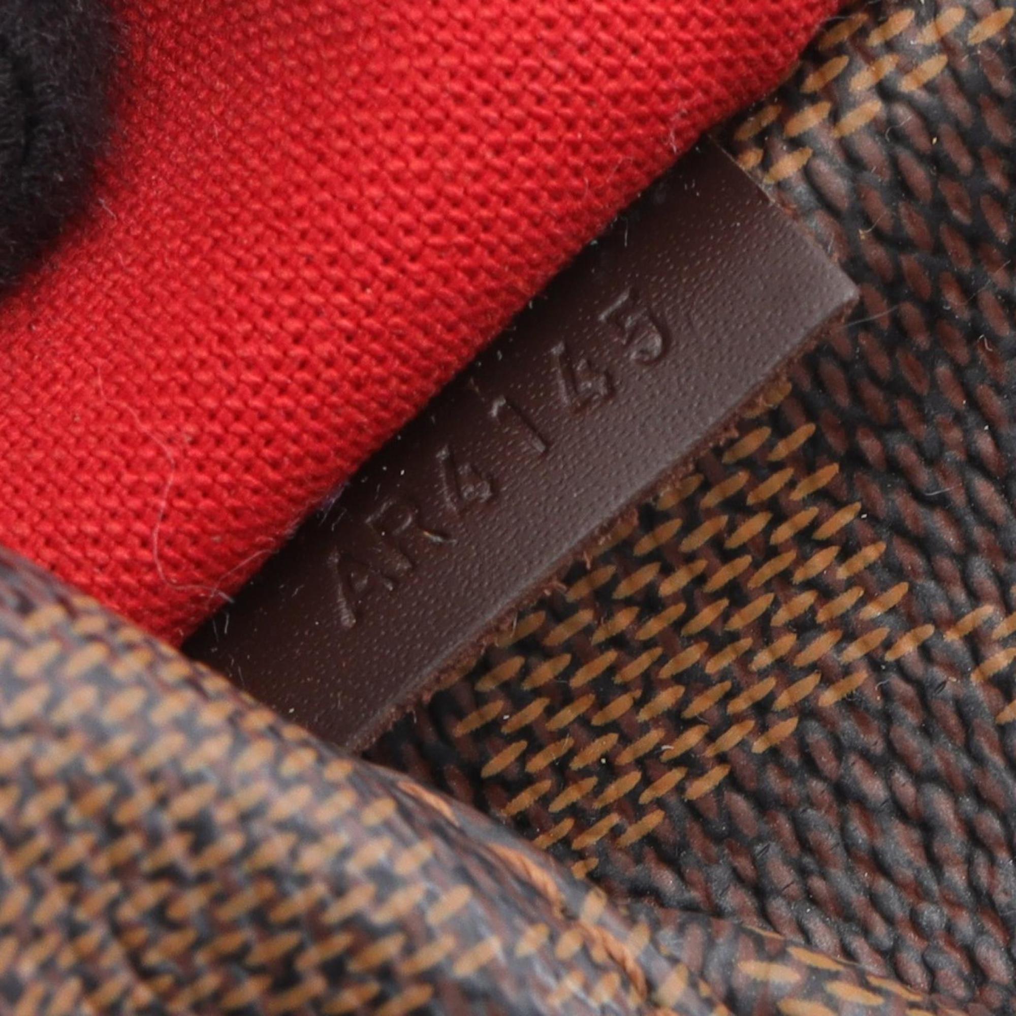 Louis Vuitton Brown Coated Canvas Leather Tote Bag