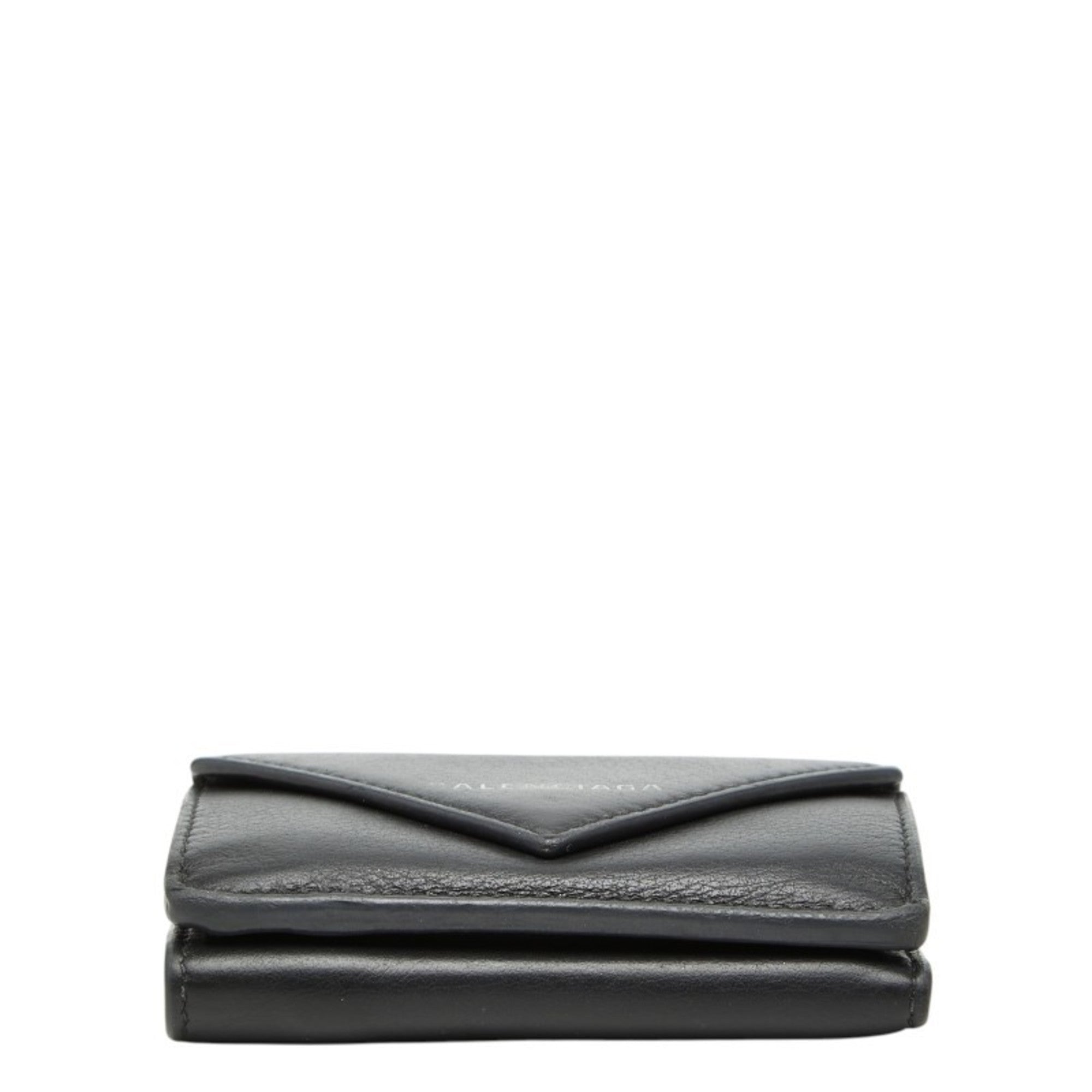 Balenciaga Black Leather Wallet (Tri-Fold)