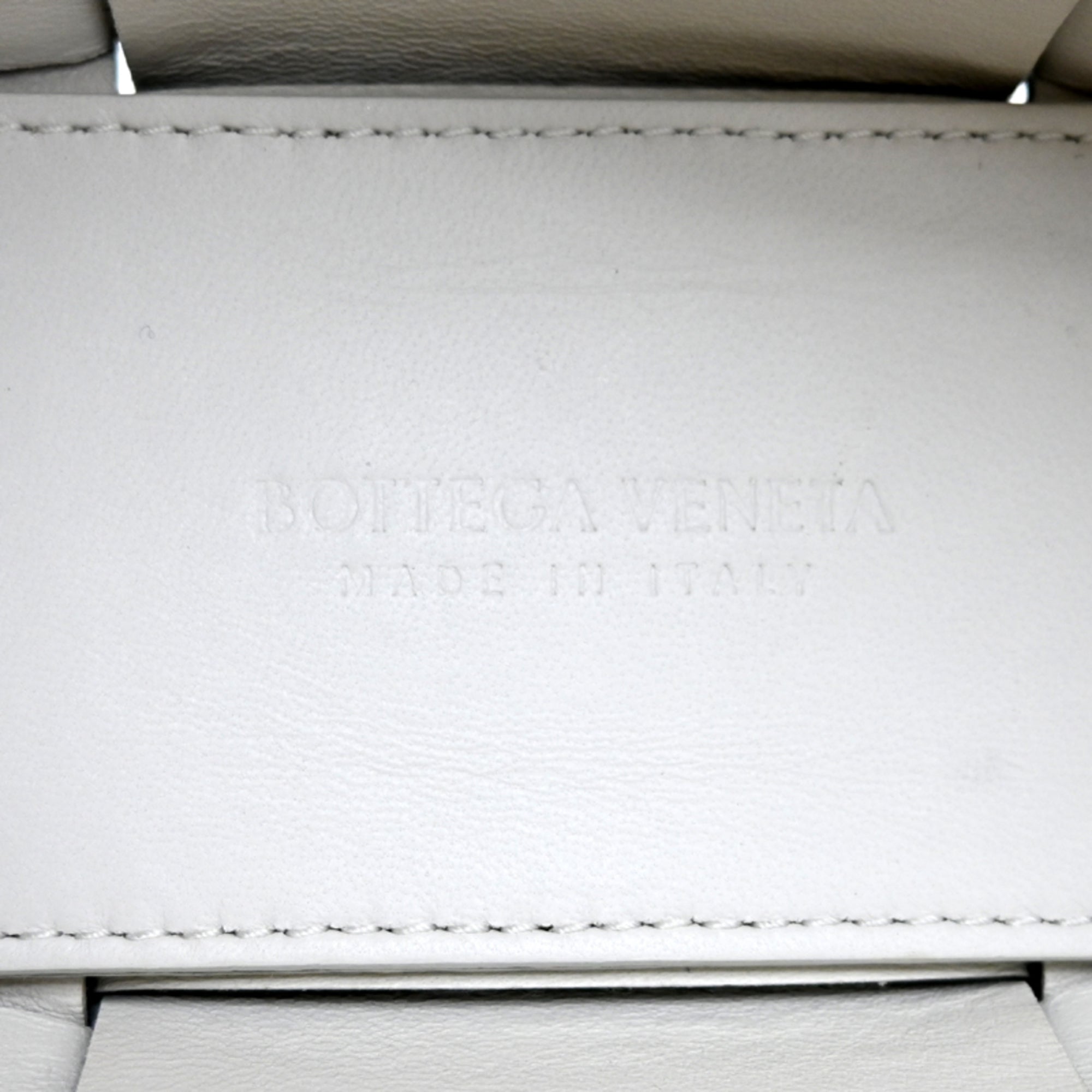 Bottega Veneta White Leather Tote Bag