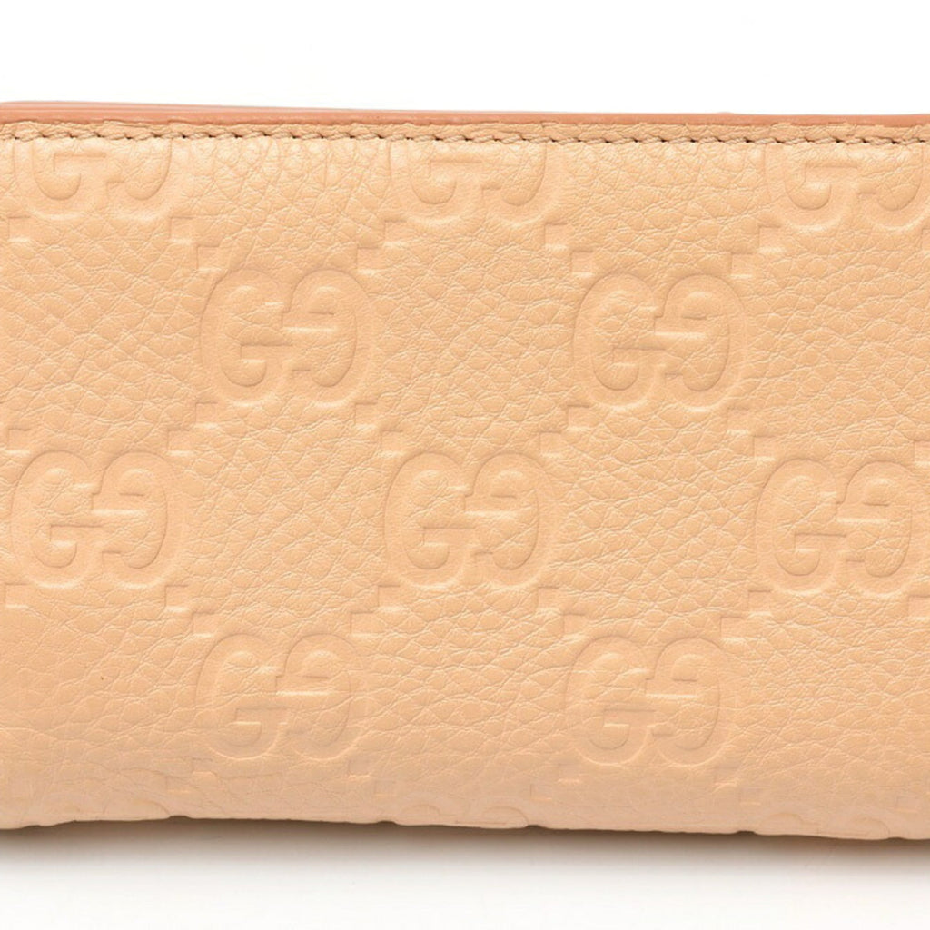 Gucci Pink Beige Gg Leather Wallet (Bi-Fold) (Pre-Owned)
