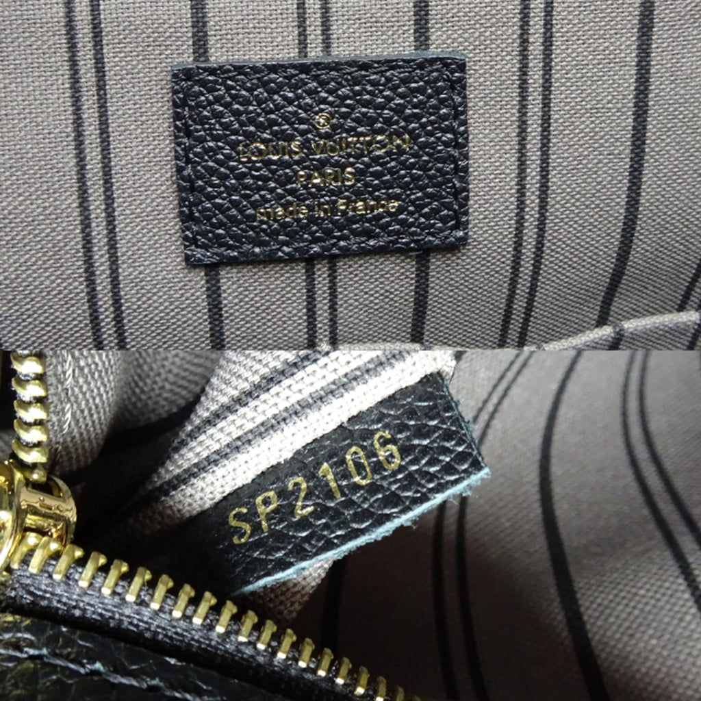 Louis Vuitton Black Noir Monogram Empreinte Shoulder Bag