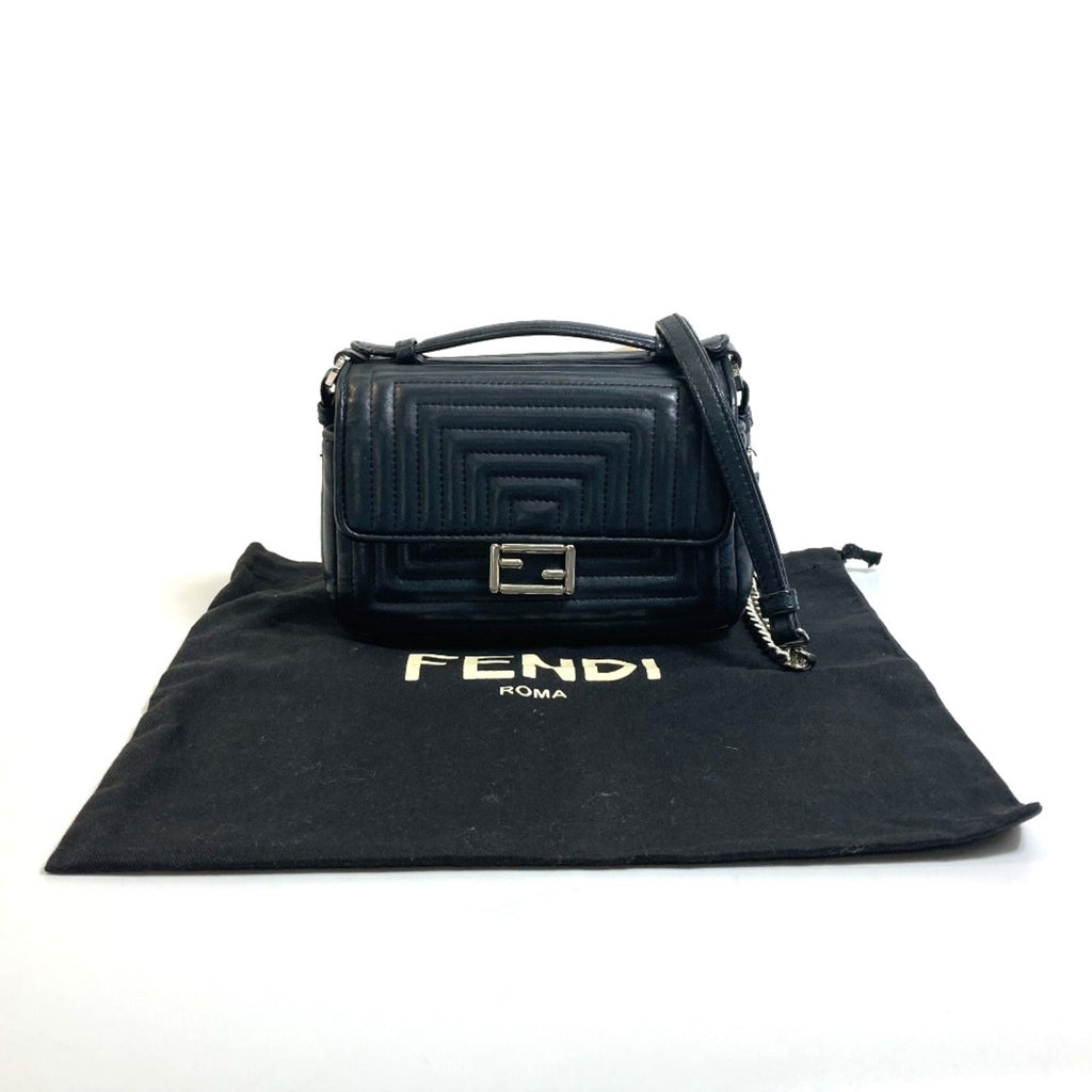 Fendi Black Leather Shoulder Bag