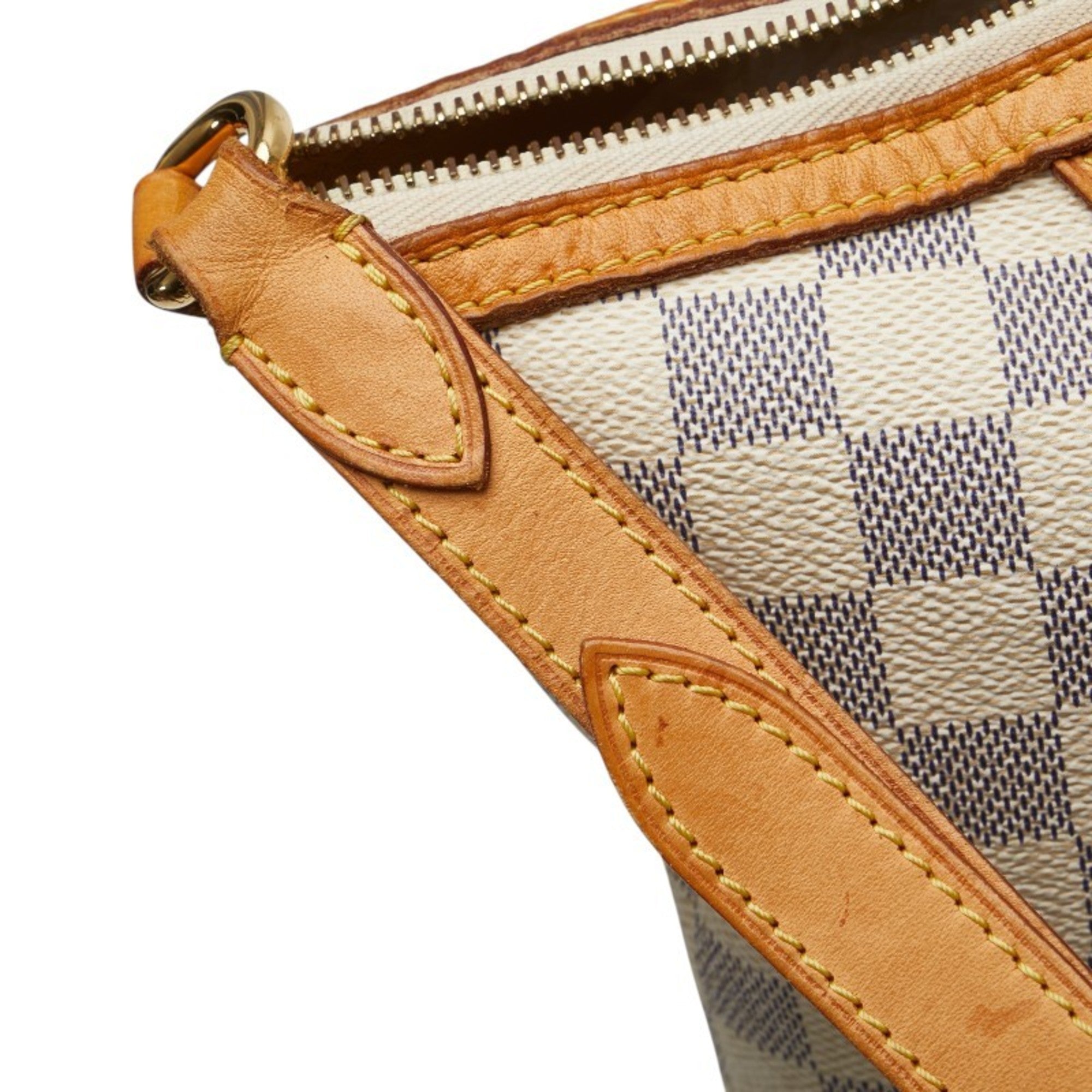 Louis Vuitton Damier Azur White Pvc Leather Shoulder Bag