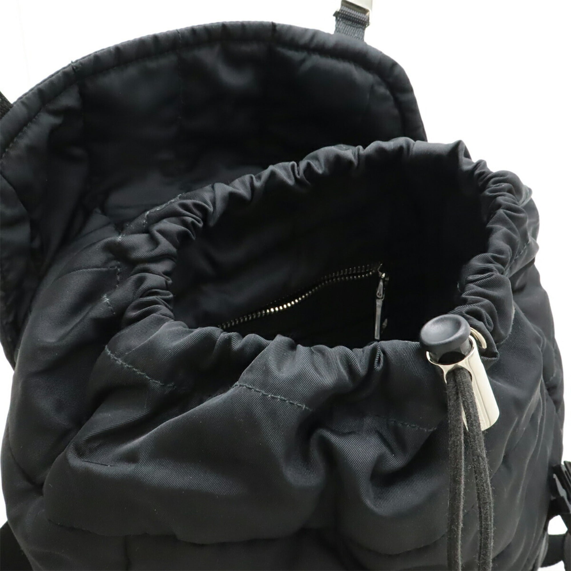 Prada Nero Nylon Leather Backpack