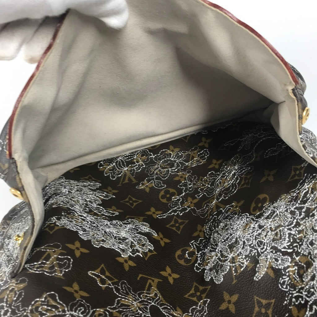 Louis Vuitton Argent Brown White Monogram Canvas Shoulder Bag Tote Bag