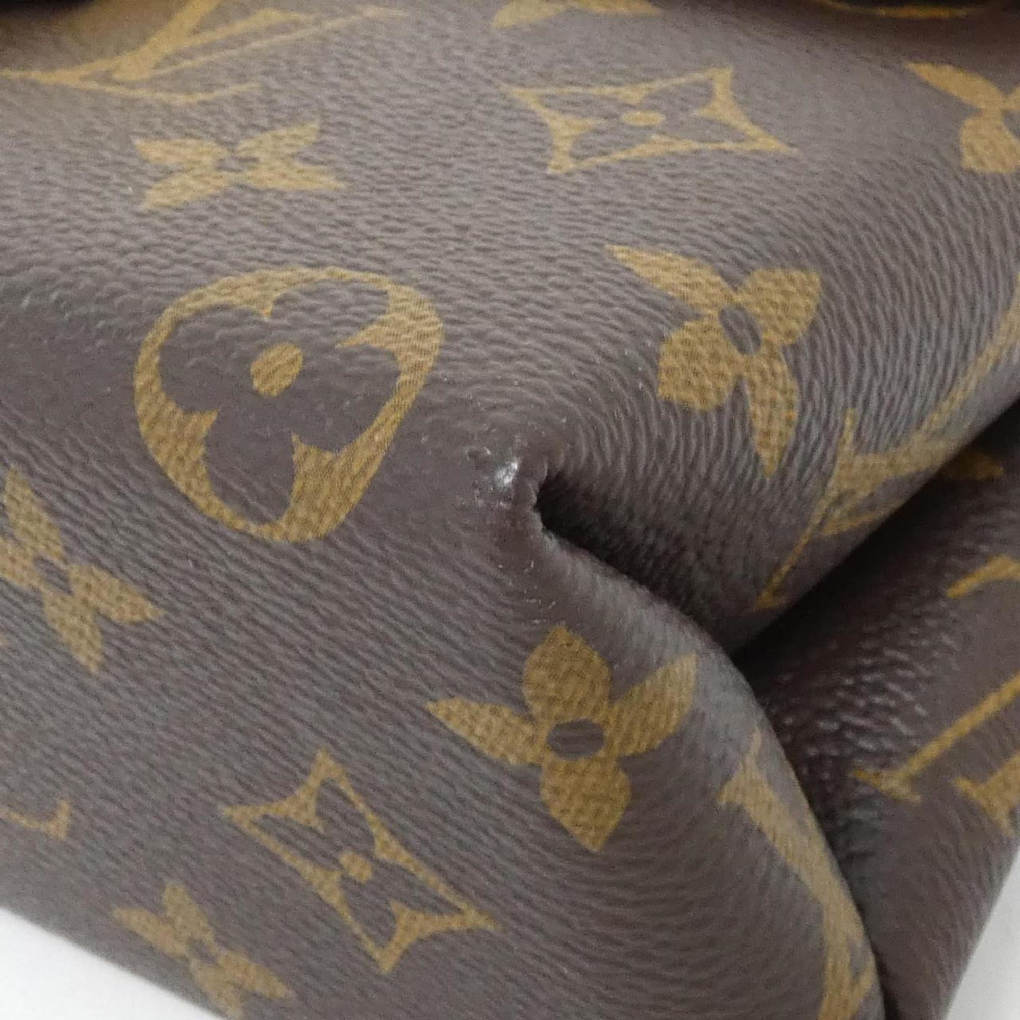Louis Vuitton Marron Rose Poudre Coated Canvas Handbag