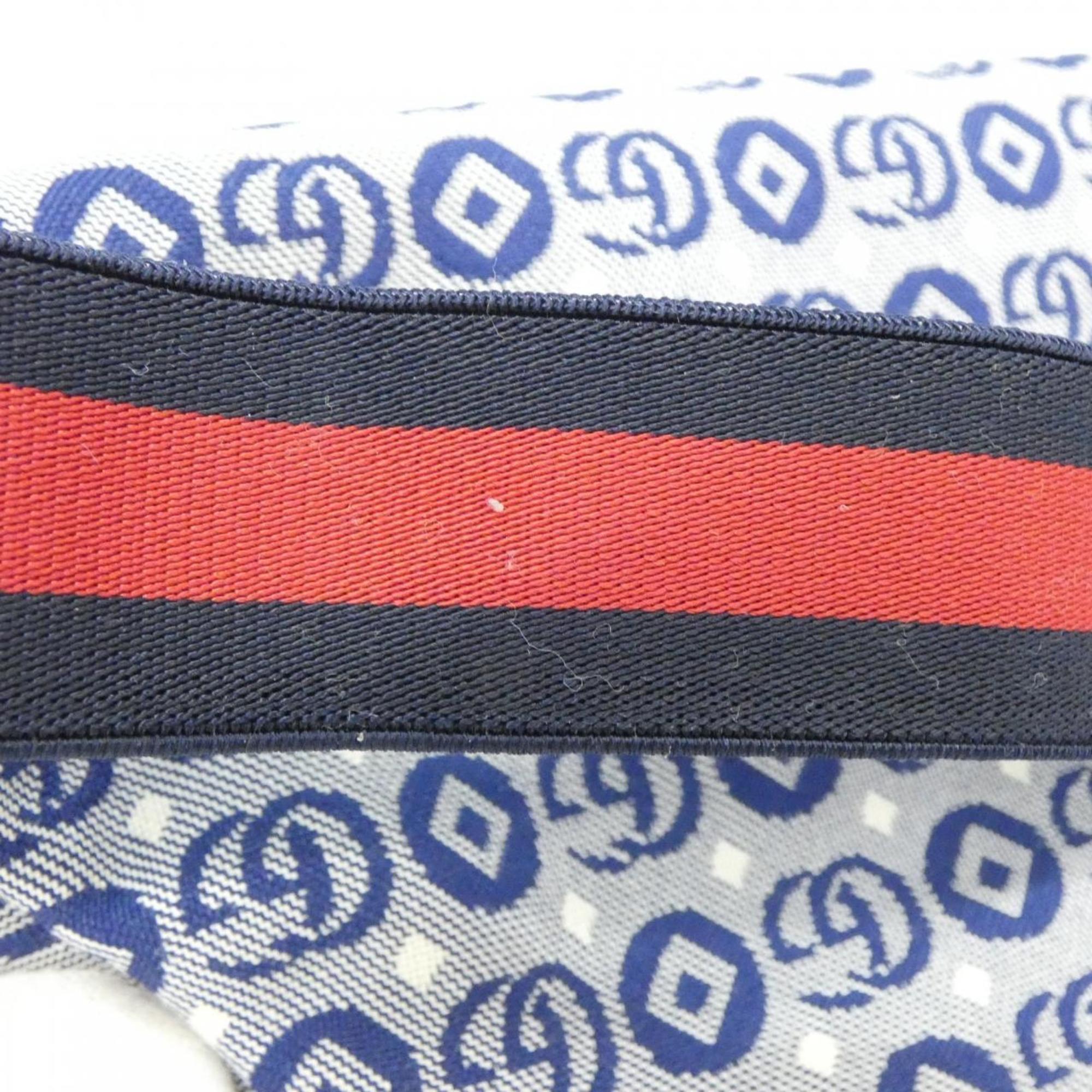 Gucci Blue White Jacquard Cotton Fanny Pack (Pre-Owned)
