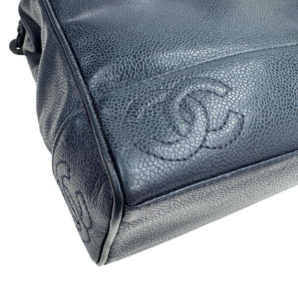 Chanel Navy Grained Calfskin Tote Bag