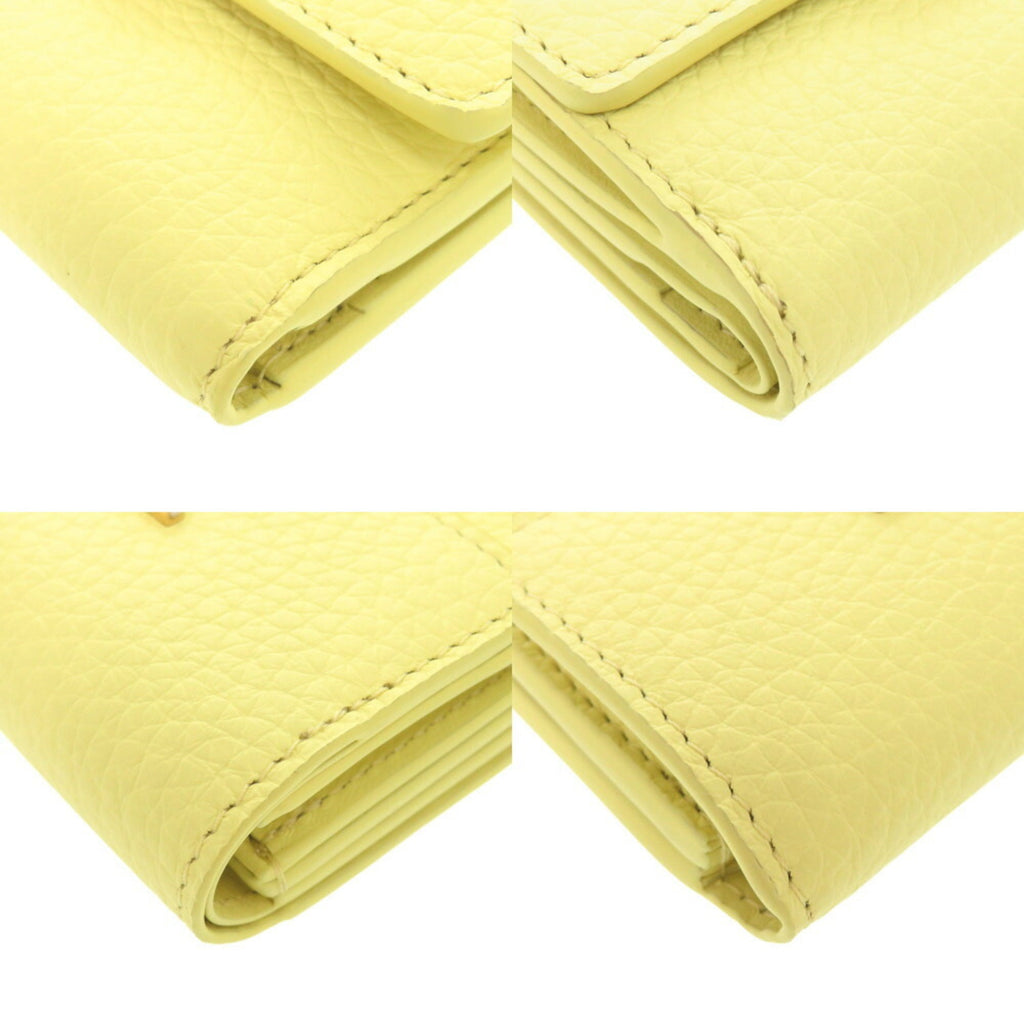 Louis Vuitton Yellow Leather Wallet (Tri-Fold)