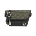 Louis Vuitton Black Khaki Coated Canvas Shoulder Bag