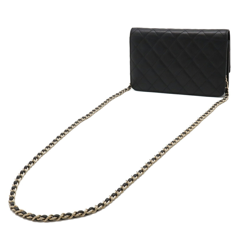 Chanel Black Leather Pochette Shoulder Bag