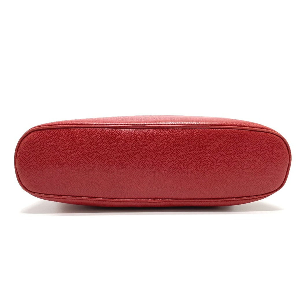 Chanel Red Leather Shoulder Bag