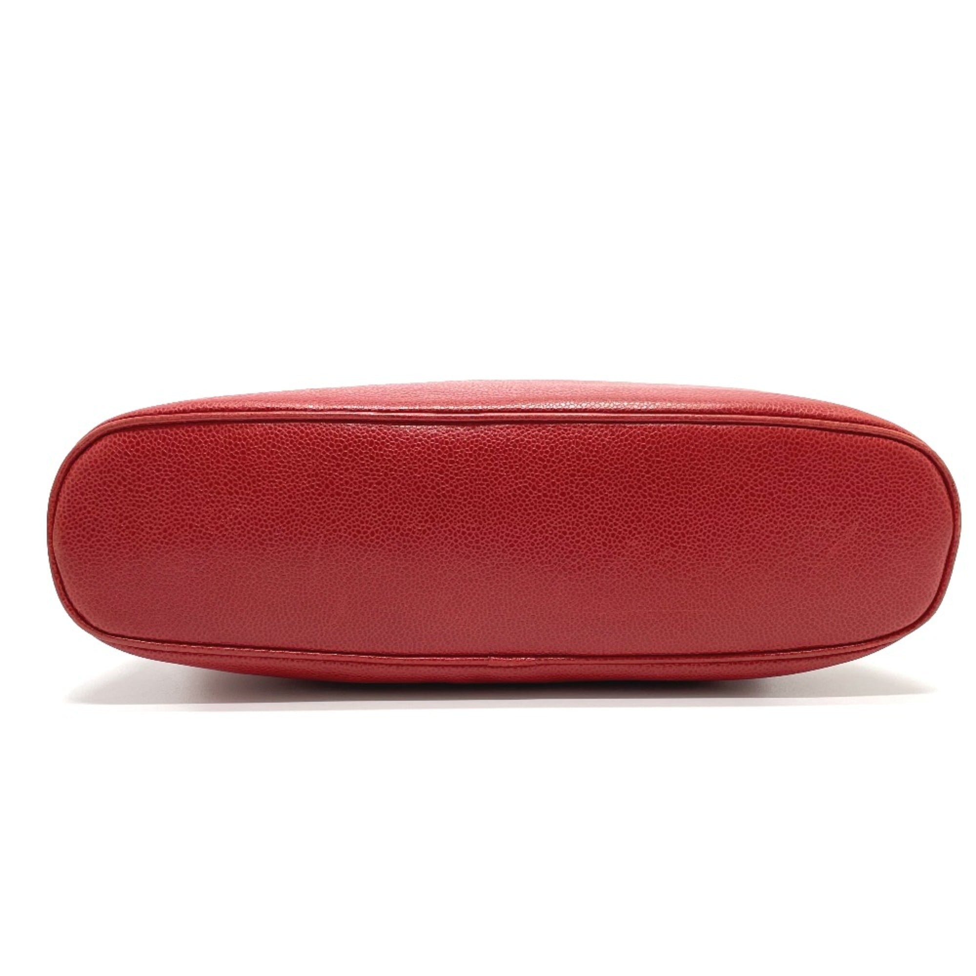 Chanel Red Leather Shoulder Bag