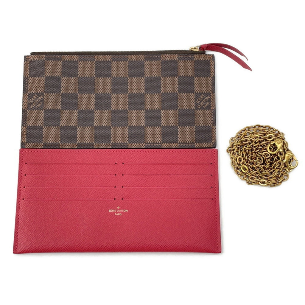 Louis Vuitton Damier Damier Canvas Ebene Red Color Pochette