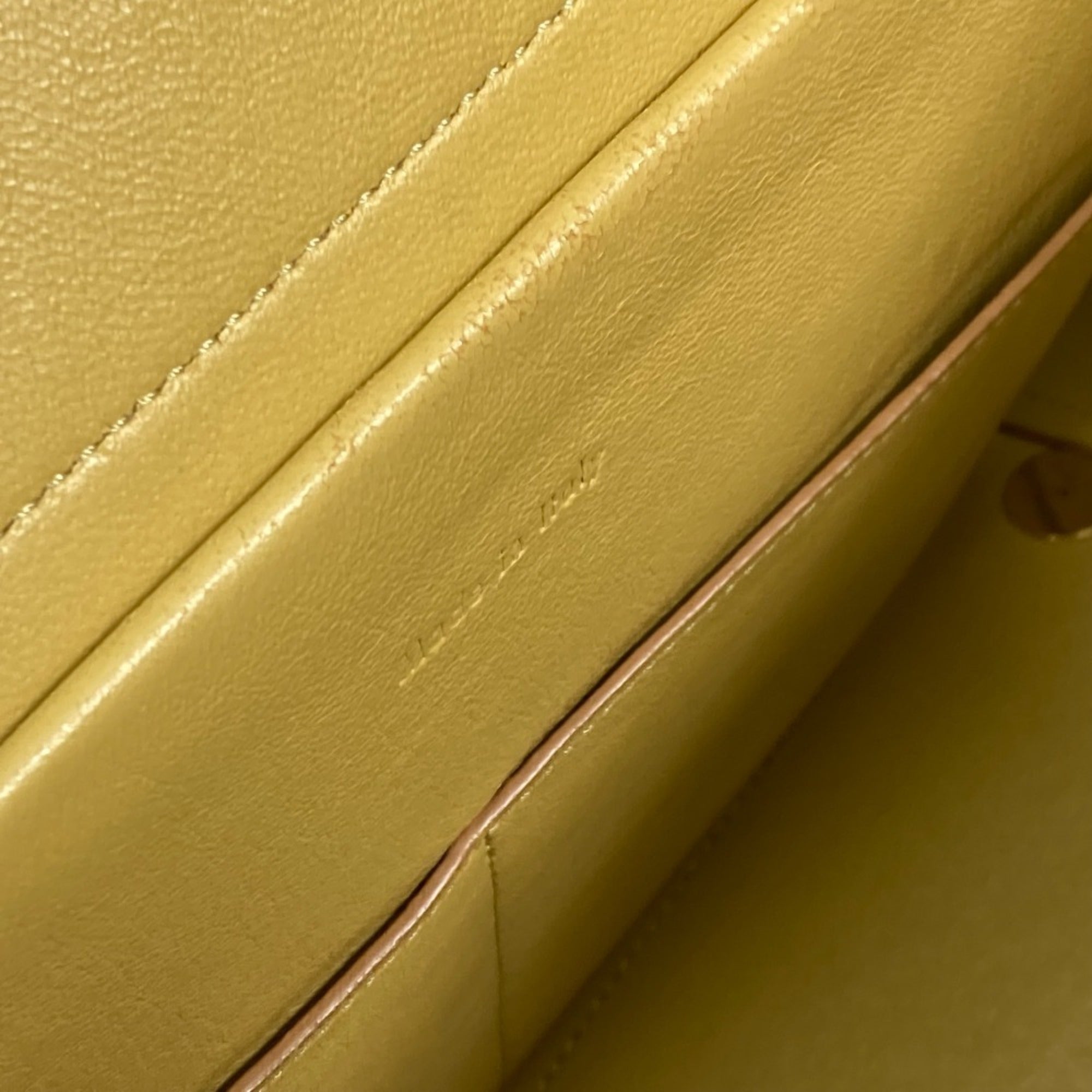 Celine Yellow Leather Shoulder Bag