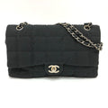 Chanel Black Cloth Shoulder Bag