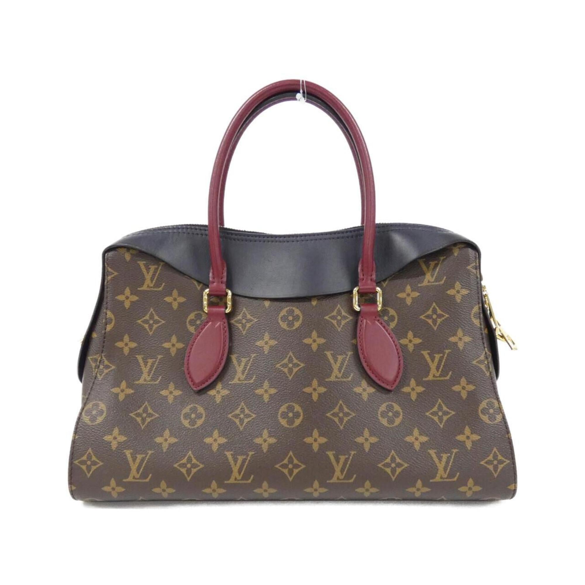 Louis Vuitton Monogram Bordeaux Marine Marron Coated Canvas Leather Handbag
