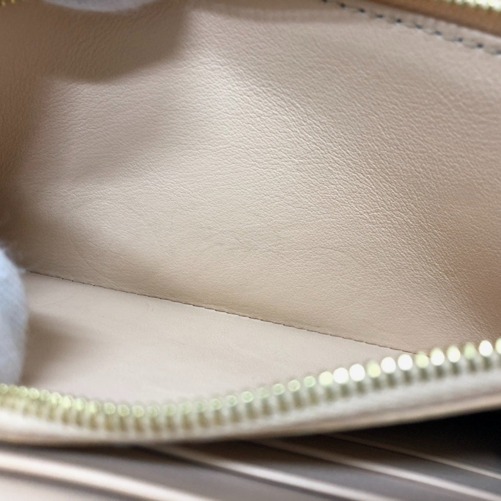 Celine Beige Leather Long Wallet (Bi-Fold)