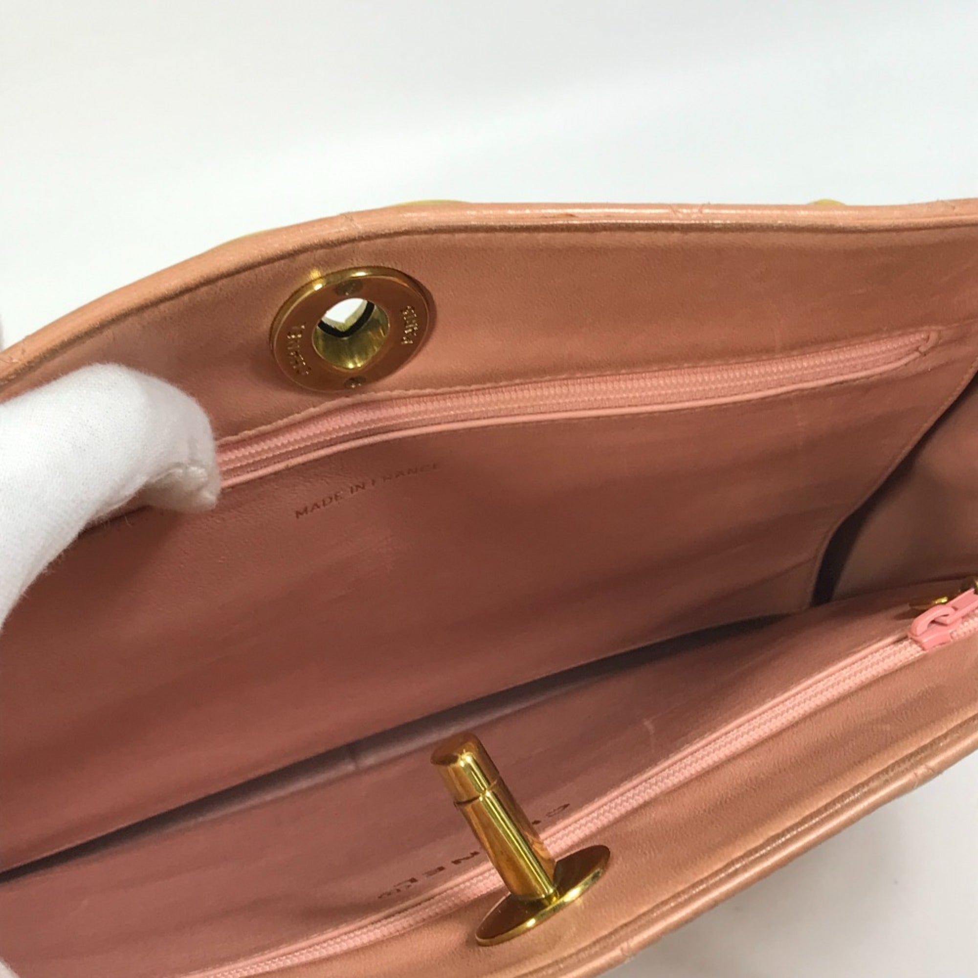 Chanel Pink Leather Shoulder Bag